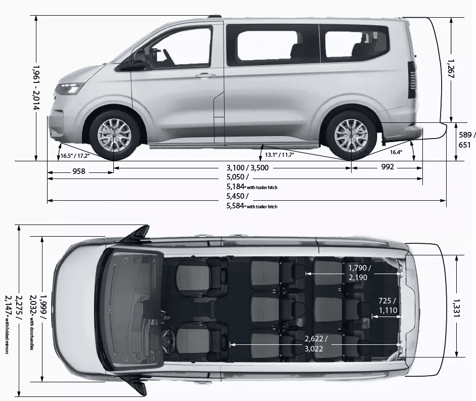 Volkswagen Caravelle DSG Modrá "Mid" Metalíza