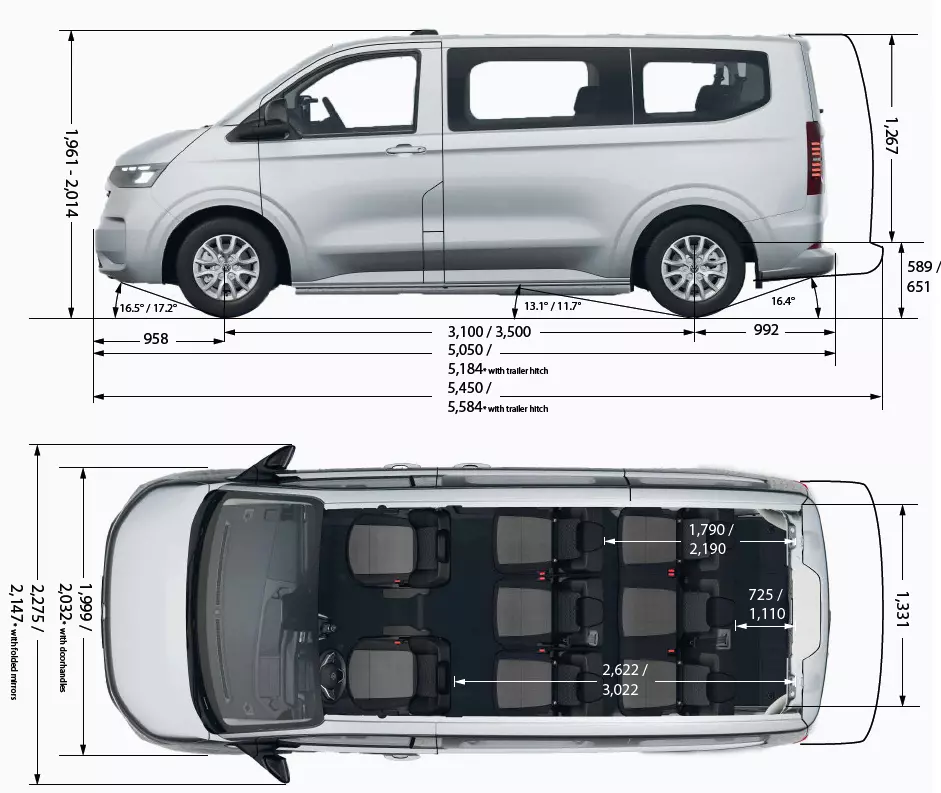 Volkswagen Caravelle DSG Šedá "Light" Metalíza